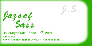 jozsef sass business card